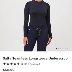 Figs women's Navy Salta Seamless - Longsleeve Underscrub - S / Navy